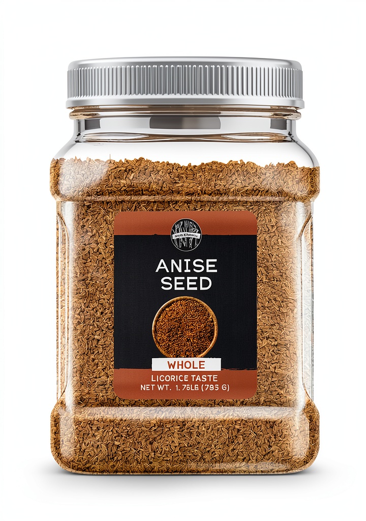 Anise seeds being added to a simmering pot