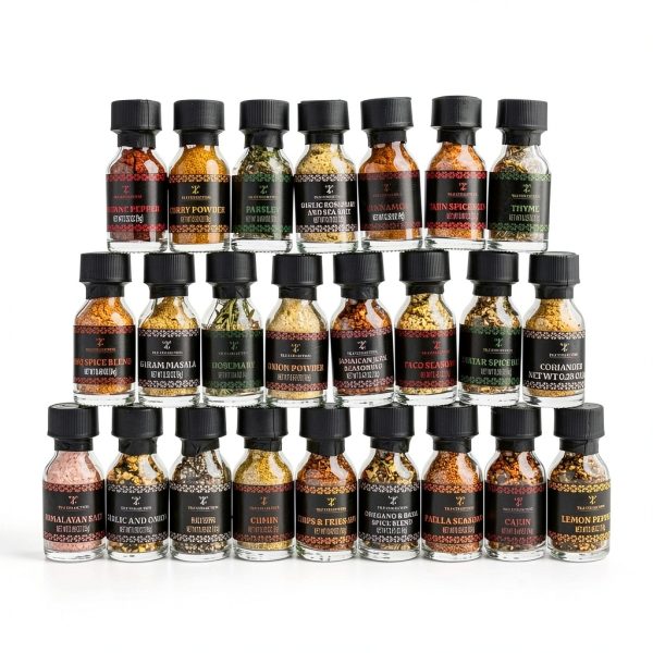 Tilz Gourmet Spice Set 24 Premium Glass Bottles Cooking-1