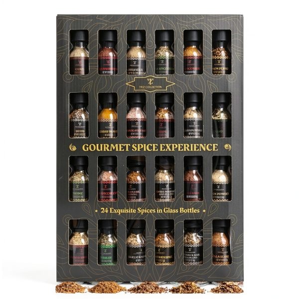 Tilz Gourmet Spice Set 24 Premium Glass Bottles Cooking-0