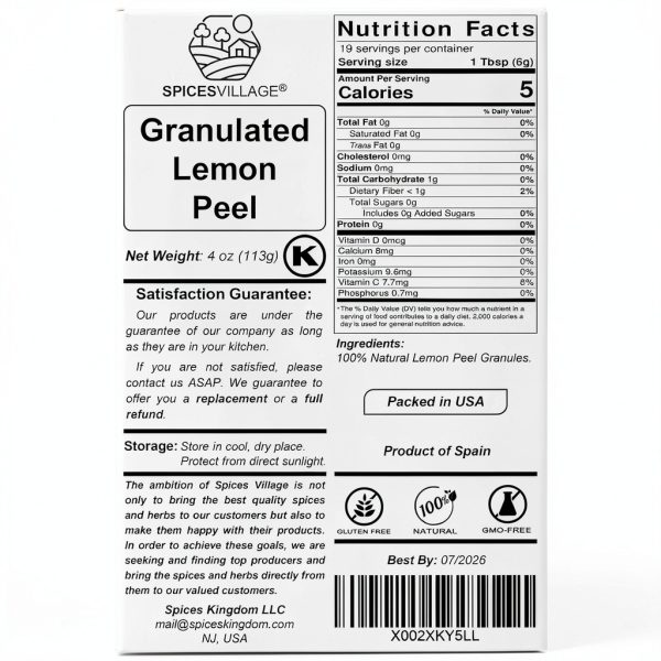 Spices Village Granulated Lemon Peel Premium Dried Zest-1