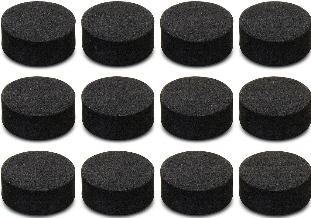 Subwoofer isolation pads in use