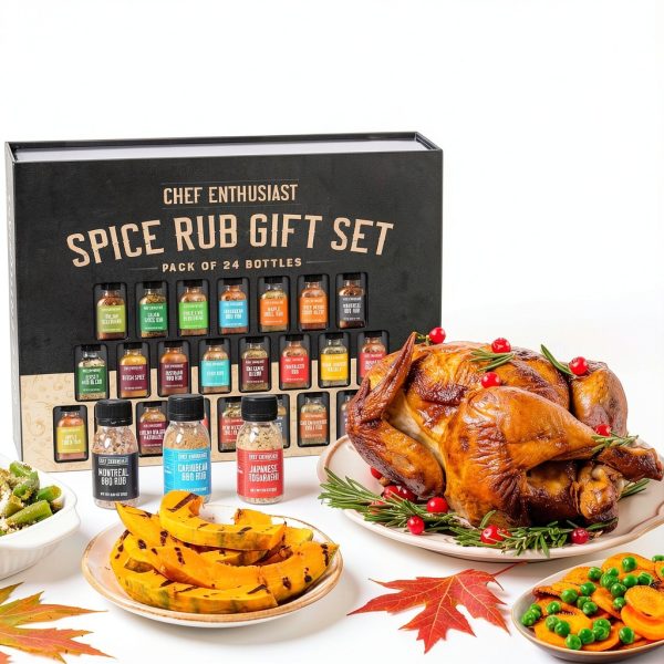 Chef Enthusiast BBQ Spice Rubs Set 24 Gourmet Seasonings-1
