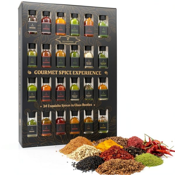 Tilz Gourmet Spice Set 24 Premium Glass Bottles Cooking-4