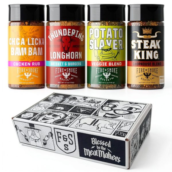 Fire Smoke Society Grill Seasoning Variety Pack Gift Set-0