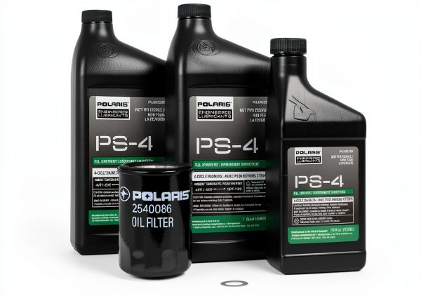 Polaris PS-4 Full Synthetic 5W-50 Engine Oil 2.5qt ATV Kit-1