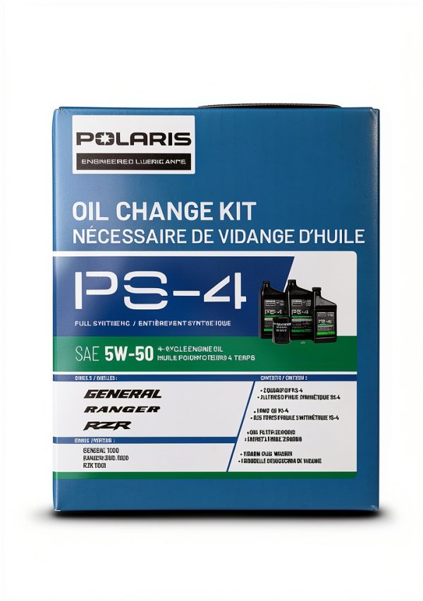 Polaris PS-4 Full Synthetic 5W-50 Engine Oil 2.5qt ATV Kit-2