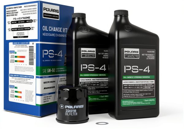 Polaris 5W-50 Synthetic Engine Oil Kit 2 Qt with Filter and Washer-0