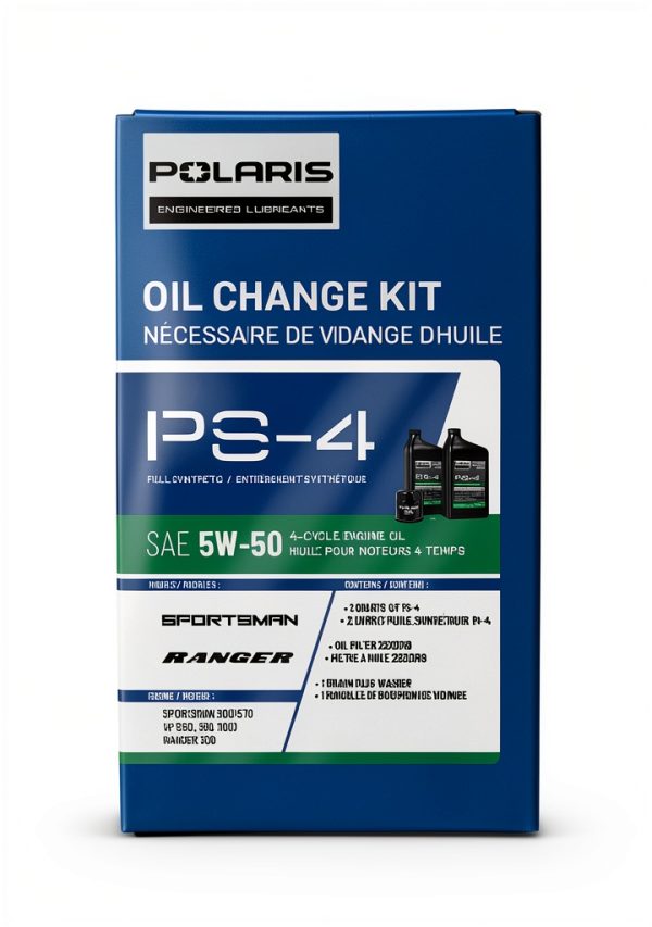 Polaris 5W-50 Synthetic Engine Oil Kit 2 Qt with Filter and Washer-2