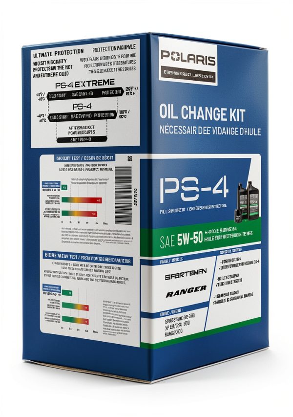 Polaris 5W-50 Synthetic Engine Oil Kit 2 Qt with Filter and Washer-5