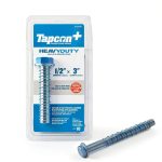 Tapcon+ 1/2" x 3" Hex Head Concrete Anchors Blue Climaseal 10-Pack-0