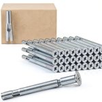 Tandefio 3/8" x 5" Flat Sleeve Anchors 50pcs Zinc Plated Bolts-0